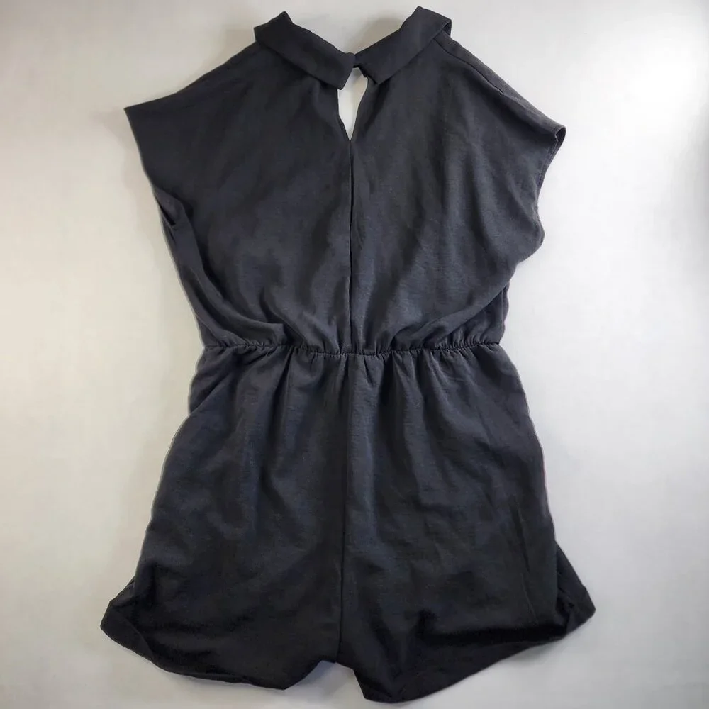 PrettyGarden Womens Black Romper Size XL One Piece Shorts Pockets Cute Spring - Picture 2 of 11